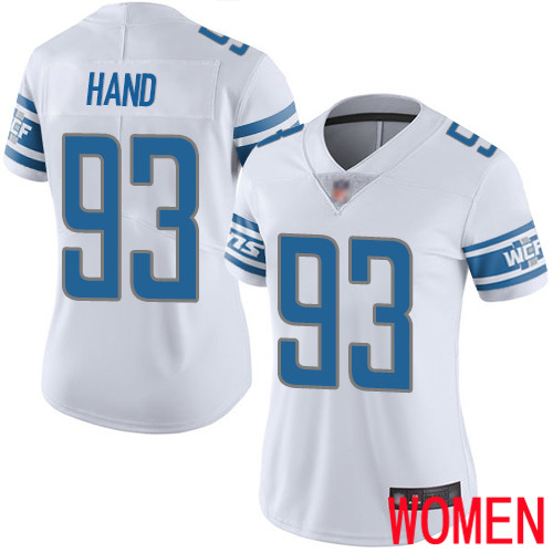 Detroit Lions Limited White Women Dahawn Hand Road Jersey NFL Football 93 Vapor Untouchable